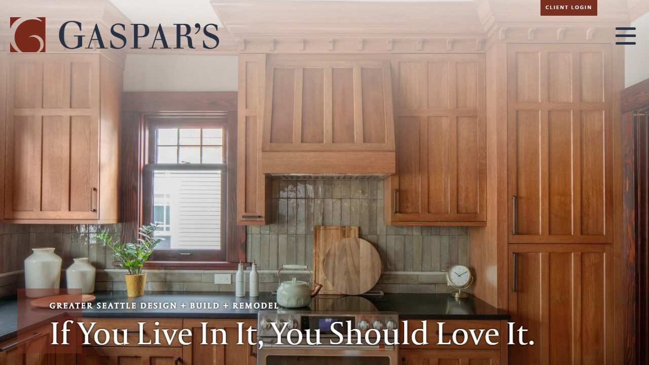 Gaspar's Design Build Remodel website preview