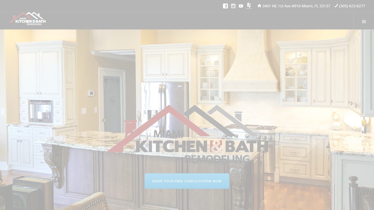Miami Kitchen & Bath Remodeling website preview