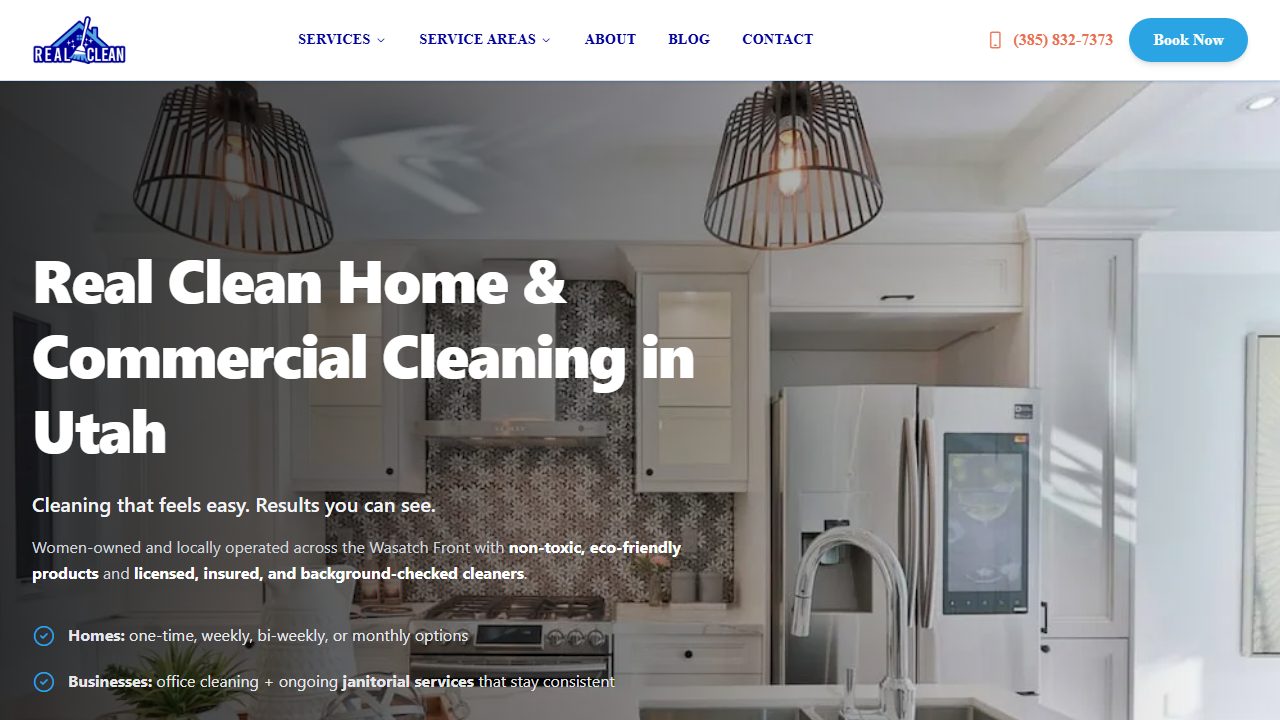 Real Clean Utah website preview